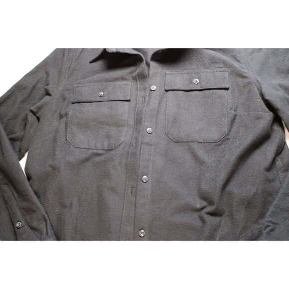 L.L. Bean Womens Black Long Sleeve Shirt Size Large Soft Cotton Camois Cloth - Picture 2 of 11